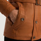 [FS] Hunter Tan Brown Fur Leather Jacket