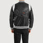 Liberte Illinois Black Leather Varsity Jacket