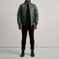 Lucas Green Leather Puffer Bomber Jacket