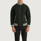 Pascal Green Suede Varsity Jacket