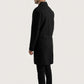Petrillo Black Wool Single Breasted Coat