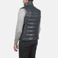 Reeves Blue Leather Puffer Vest