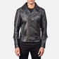 Vincent Black Leather Biker Jacket