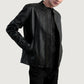 Zen Black Leather Biker Jacket