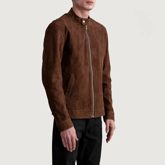Zen Brown Suede Biker Jacket