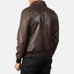 [FS] Aaron Brown Leather Bomber Jacket