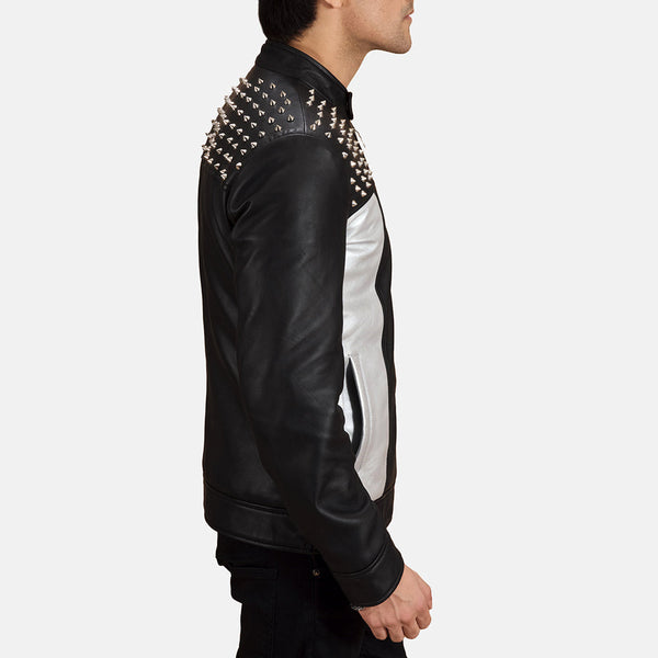 Shapron Studded Leather Biker Jacket SH82