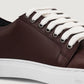 Murphy Low Top Maroon Leather Sneakers
