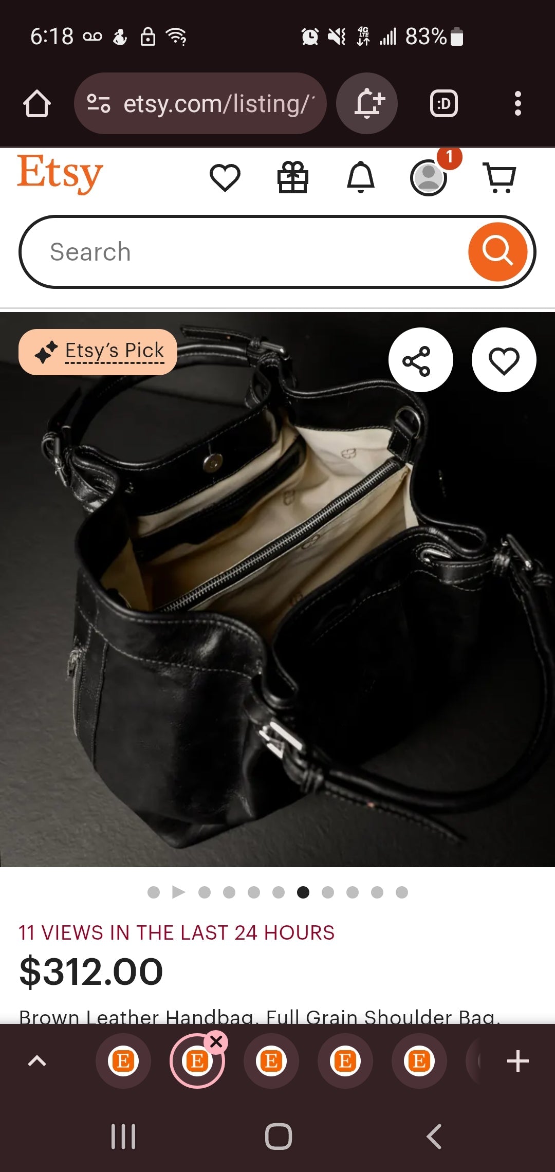 Custom Olivia A S Gonzalez Leather Bag 1/3 Installments