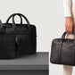 Custom Captain Midnight Blue Leather Briefcase (all colors) with custom LOGO