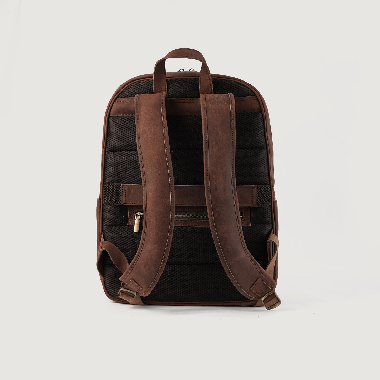 The Philos Vintage Distressed Brown Leather Backpack