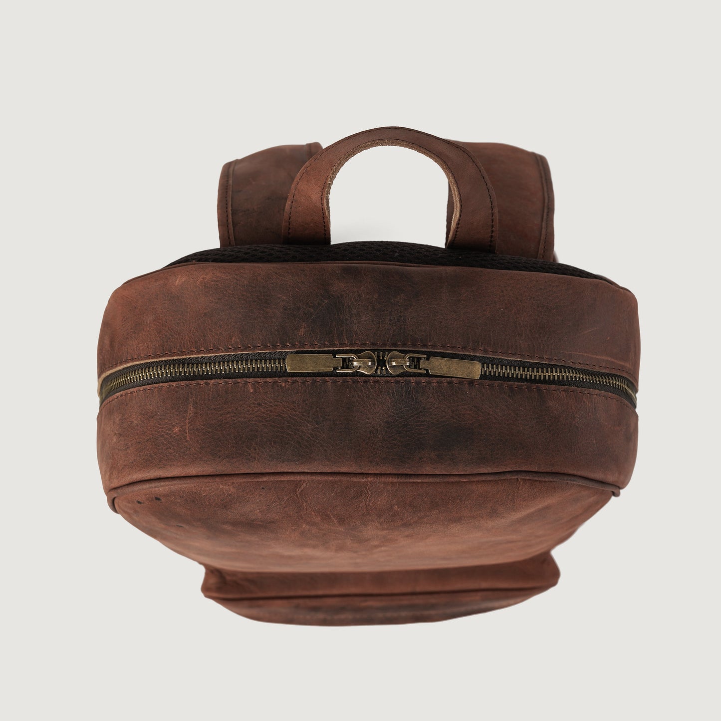 The Philos Vintage Distressed Brown Leather Backpack