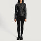 Sally Mae Studded Black Leather Biker Jacket
