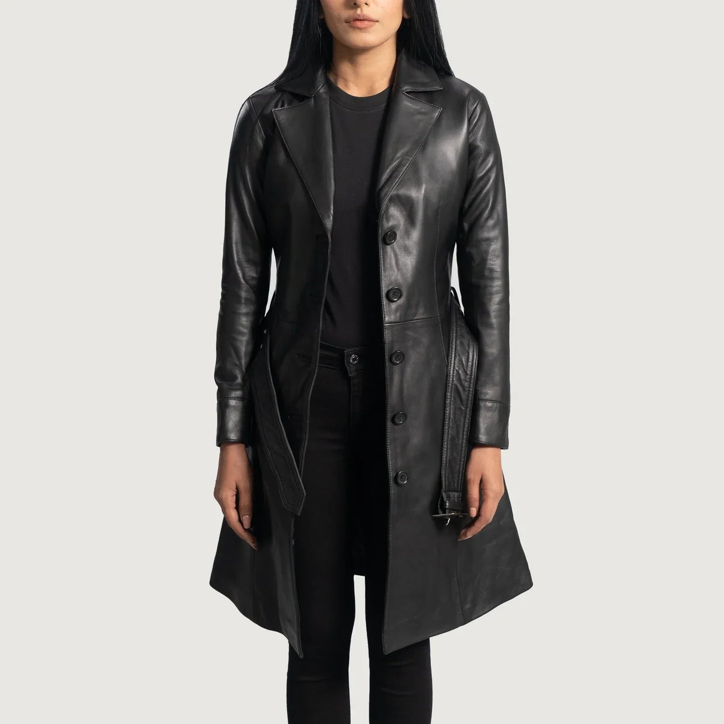 Custom Jessica Westerman Leather Coat