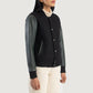 Savant Green & Black Hybrid Varsity Jacket