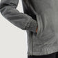 Zest Grey Hooded Suede Pullover Jacket
