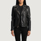 Sally Mae Studded Black Leather Biker Jacket
