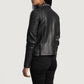 Sally Mae Studded Black Leather Biker Jacket